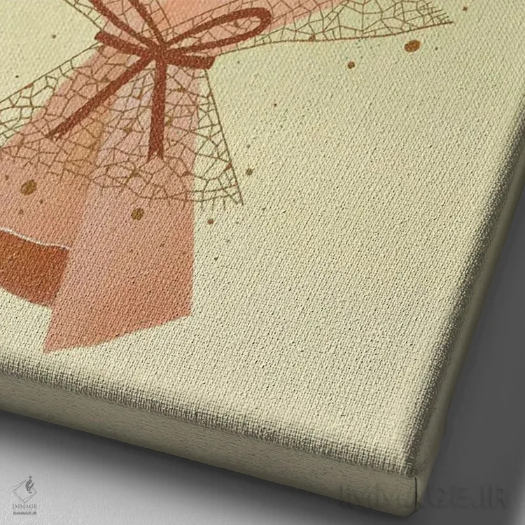 تابلو دکوراتیو دسته گل روز مادر اثر نوئل. تی - نمای نزدیک بافت بوم