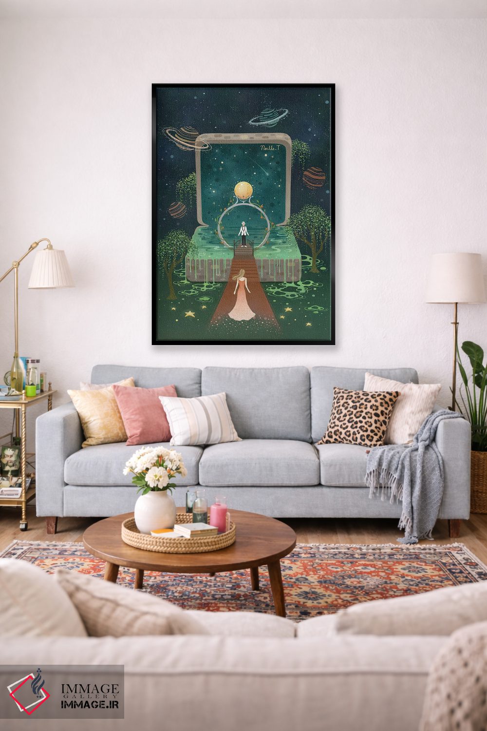 تابلو دکوراتیو حلقه ماه کامل اثر نوئل. تی - D2B