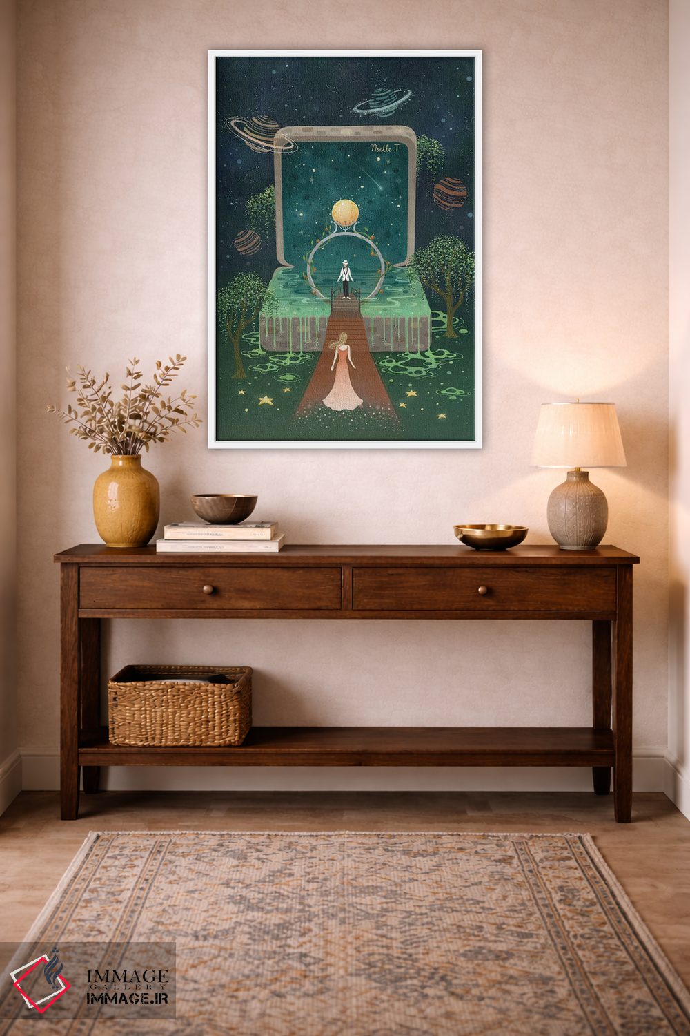 تابلو دکوراتیو حلقه ماه کامل اثر نوئل. تی - D3W