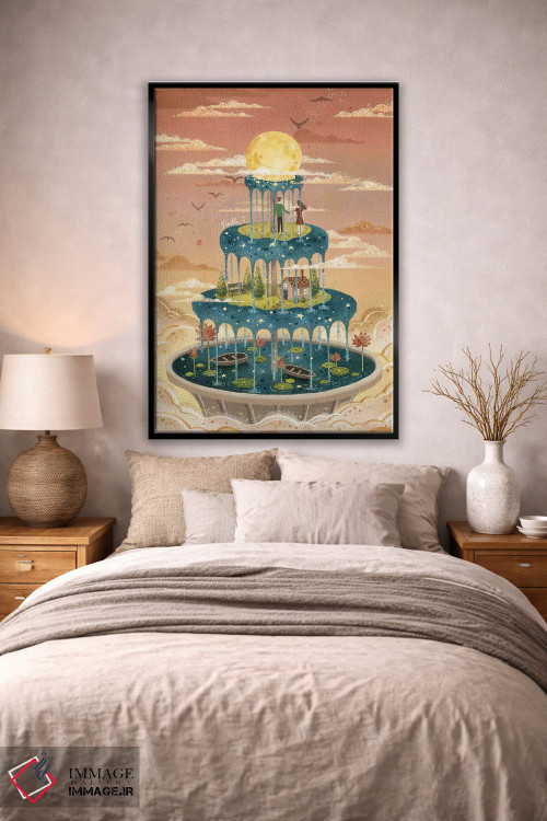 تابلو دکوراتیو فواره ماهتابی اثر نوئل. تی - D1B