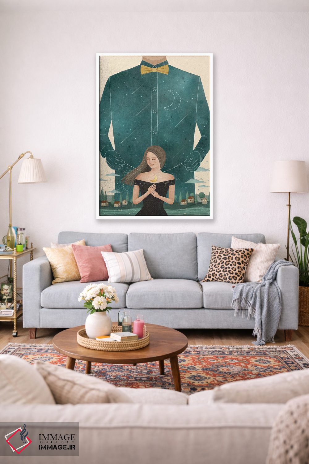 تابلو دکوراتیو هدیه ای از شب اثر نوئل. تی - D1W