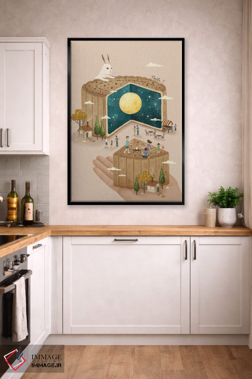 تابلو دکوراتیو جشن کیک ماه اثر نوئل. تی - D2B