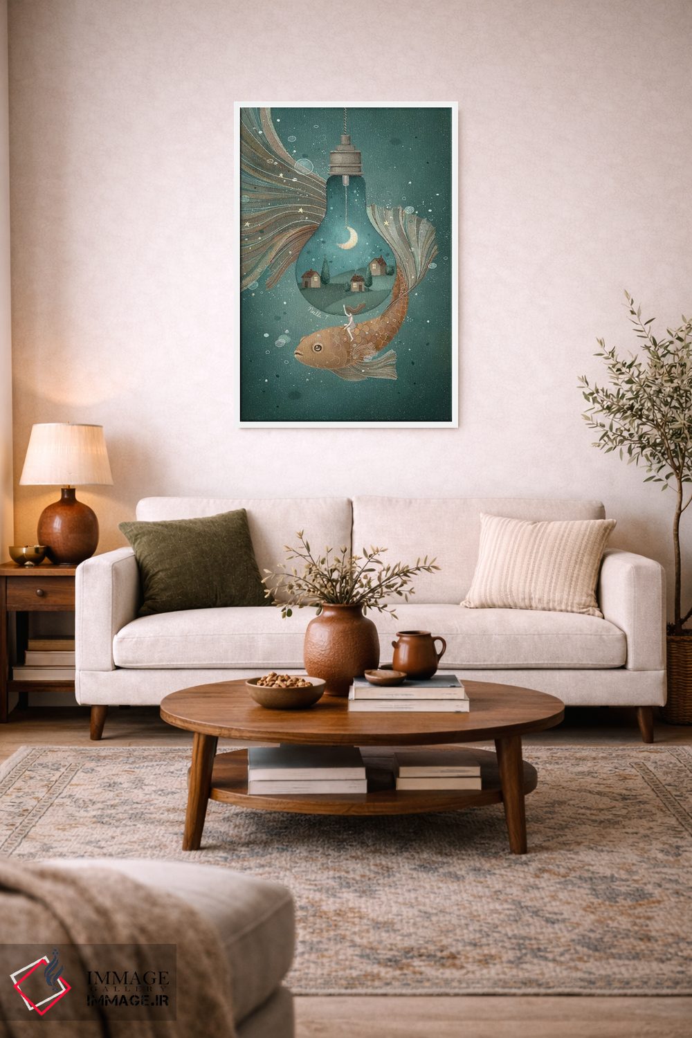 تابلو دکوراتیو مسافر مهتابی اثر نوئل. تی - D2W