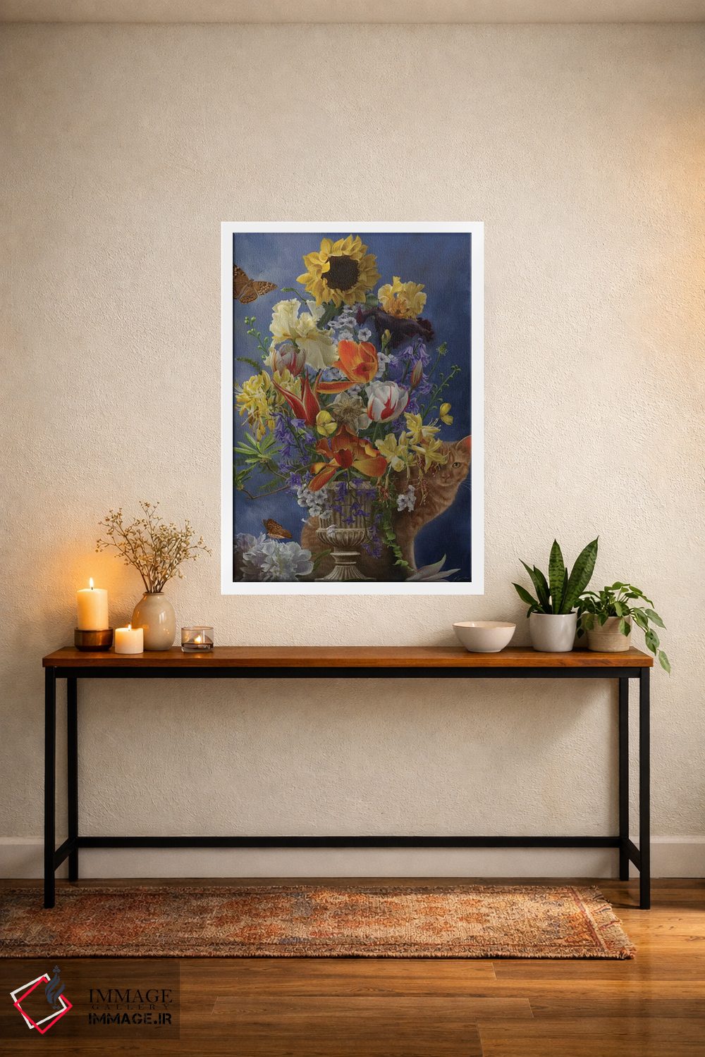 تابلو دکوراتیو طبیعت بی جان طلایی اثر نه نه توماس - D3W