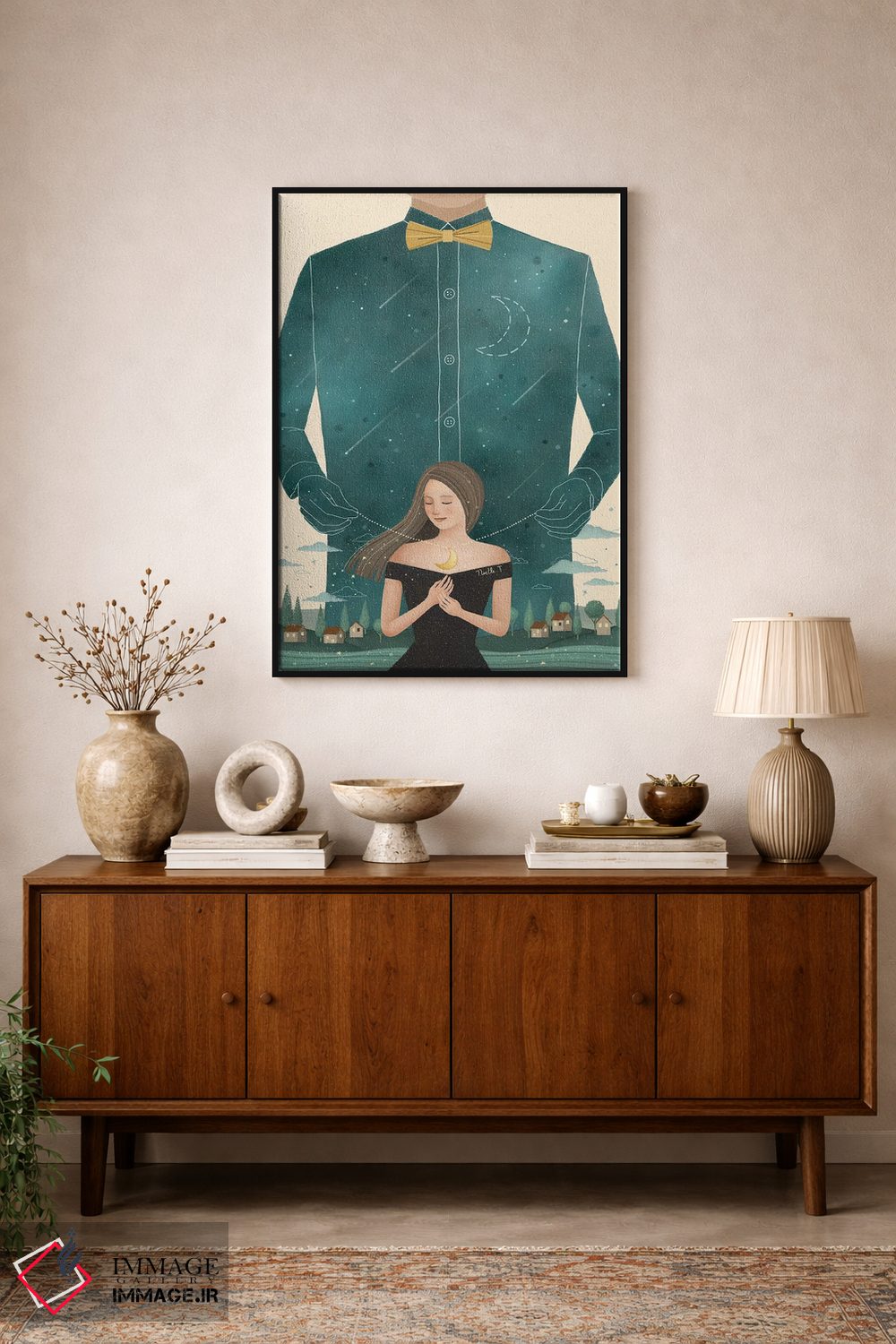 تابلو دکوراتیو هدیه ای از شب اثر نوئل. تی - D2B