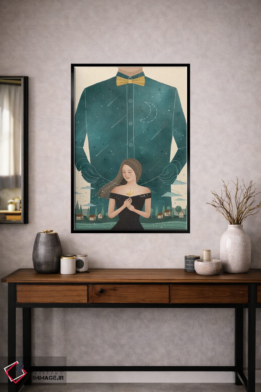 تابلو دکوراتیو هدیه ای از شب اثر نوئل. تی - D3B