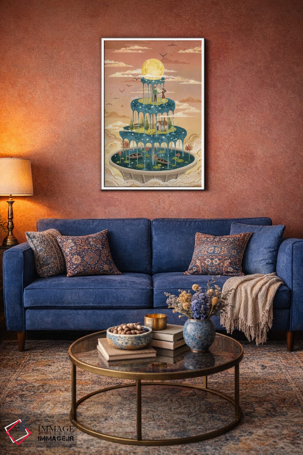 تابلو دکوراتیو فواره ماهتابی اثر نوئل. تی - D3W