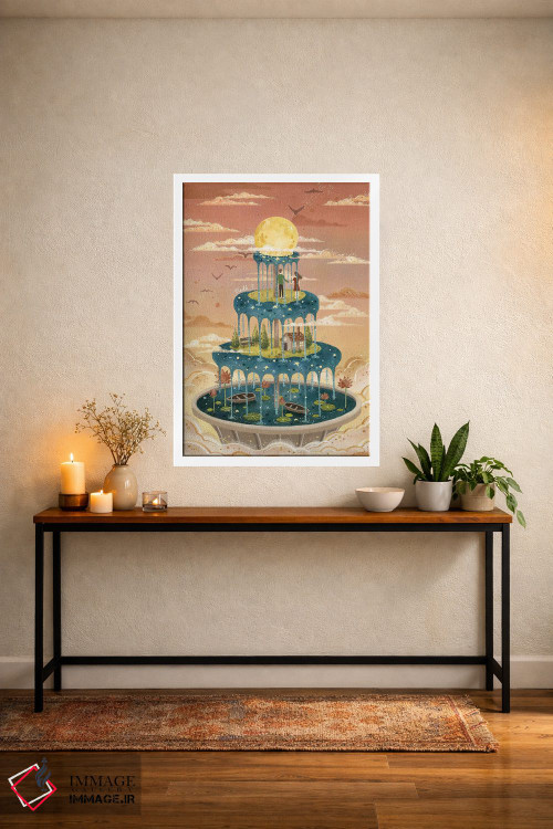 تابلو دکوراتیو فواره ماهتابی اثر نوئل. تی - D4W