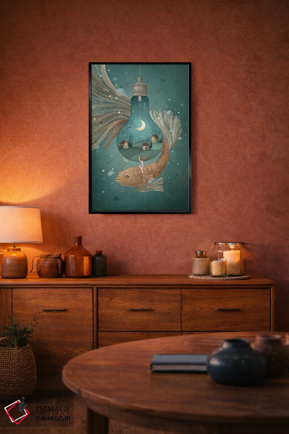 تابلو دکوراتیو مسافر مهتابی اثر نوئل. تی - D5B