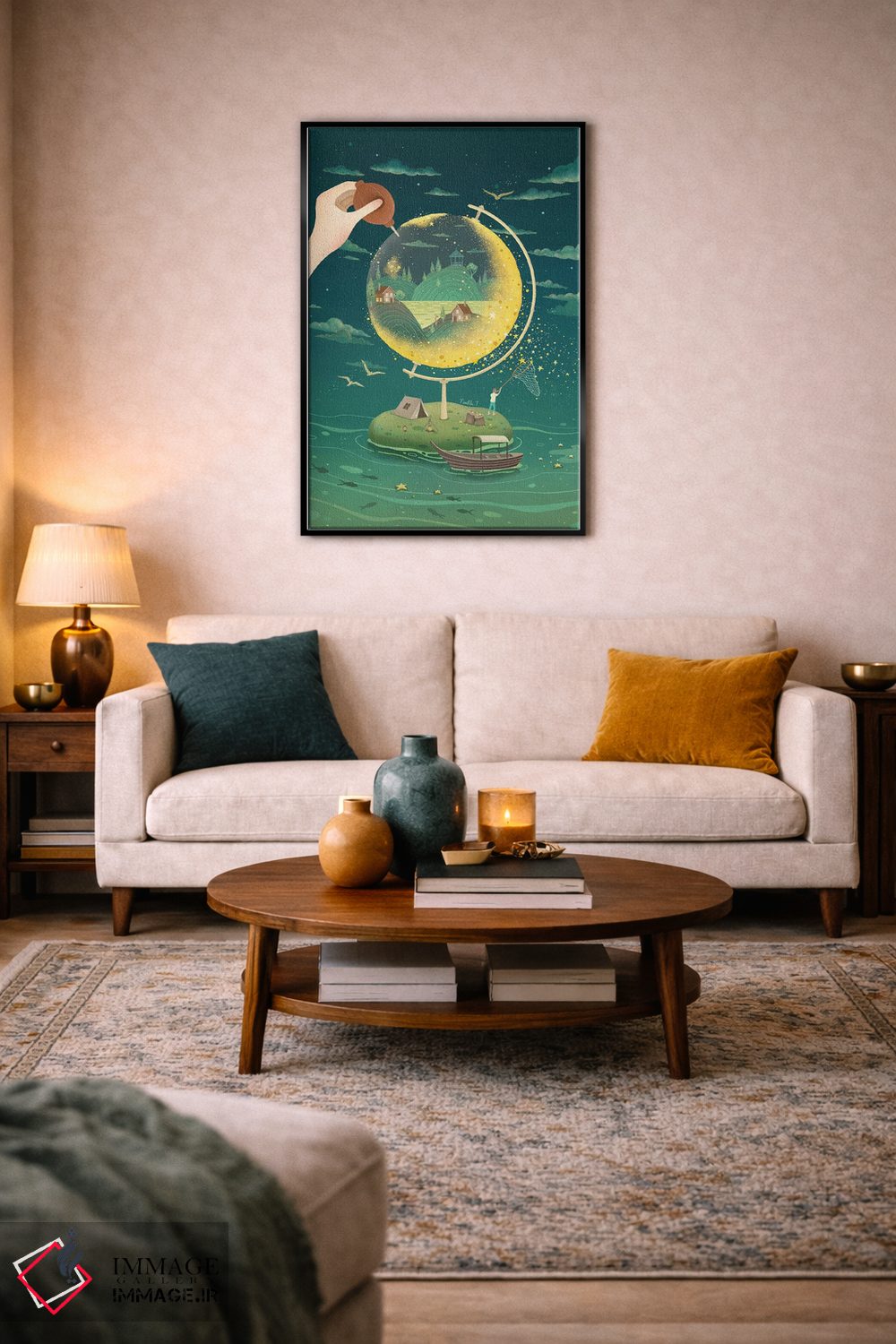 تابلو دکوراتیو کشف ماه اثر نوئل. تی - D3B