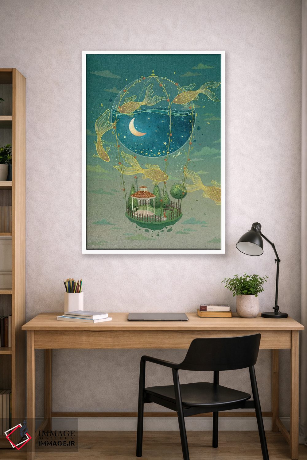 تابلو دکوراتیو باغ مهتابی اثر نوئل. تی - D1W