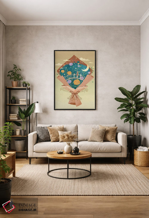 تابلو دکوراتیو دسته گل روز مادر اثر نوئل. تی - D1B