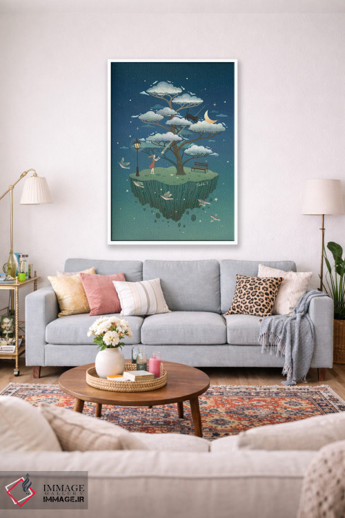 تابلو دکوراتیو درخت ابرها اثر نوئل. تی - D1W