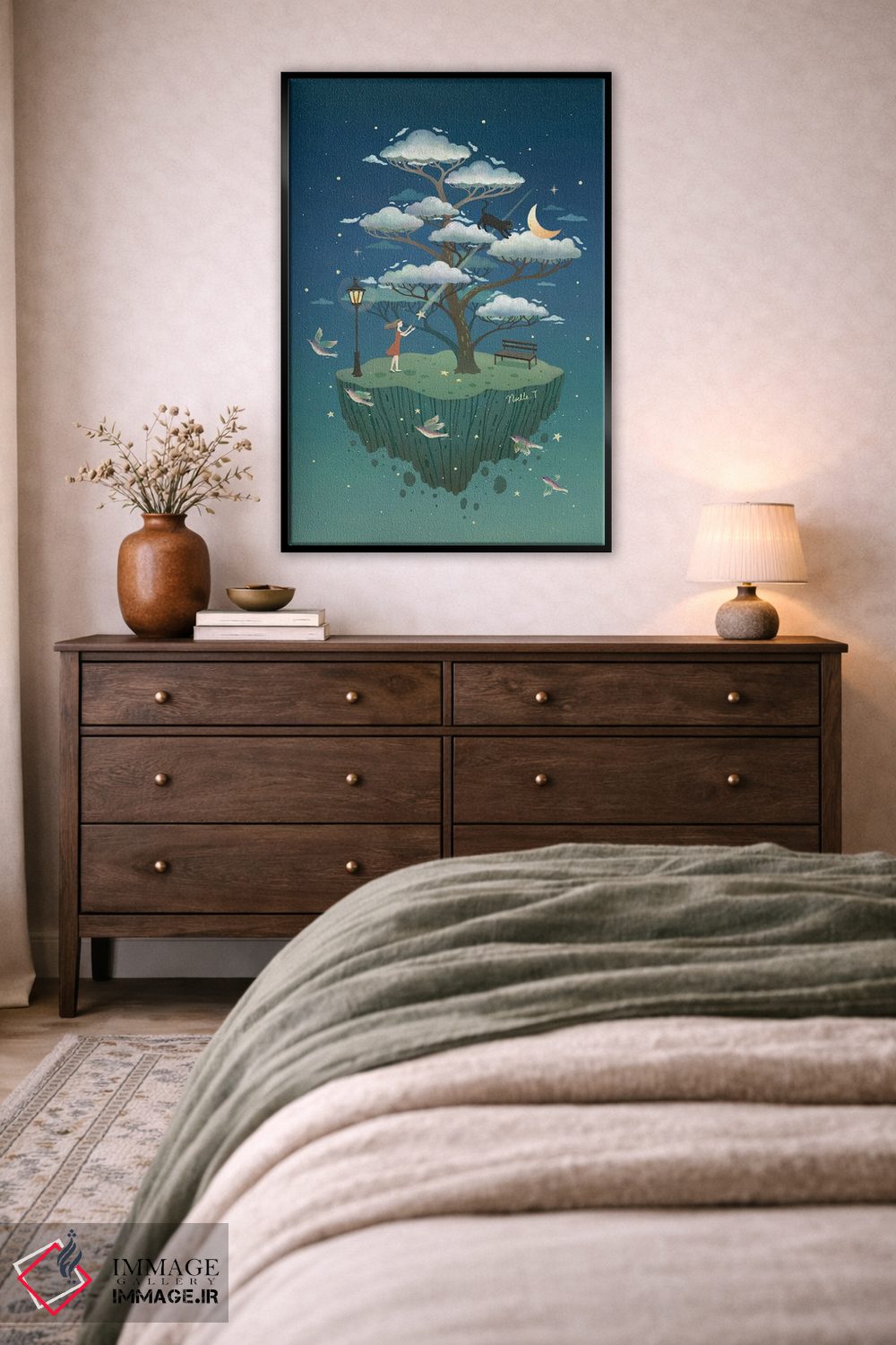 تابلو دکوراتیو درخت ابرها اثر نوئل. تی - D4B