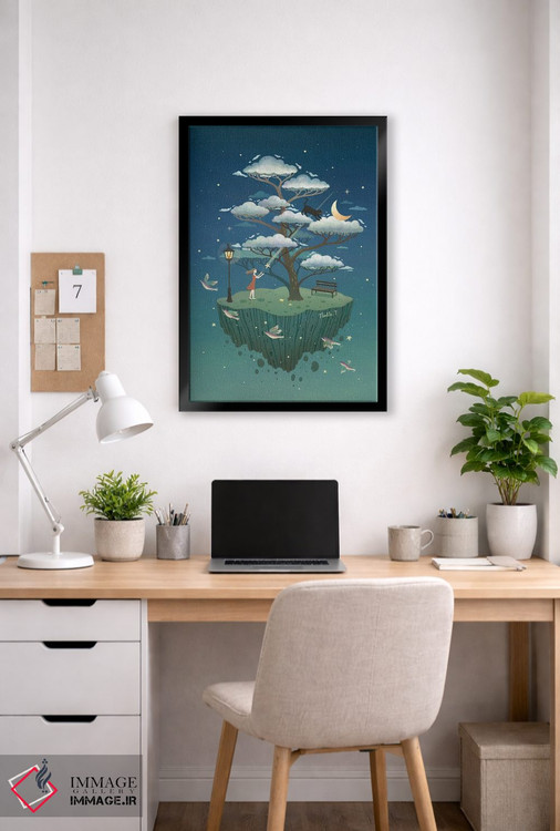 تابلو دکوراتیو درخت ابرها اثر نوئل. تی - D5B