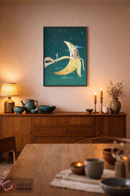 تابلو دکوراتیو جاذبه ماه اثر نوئل. تی - D6B