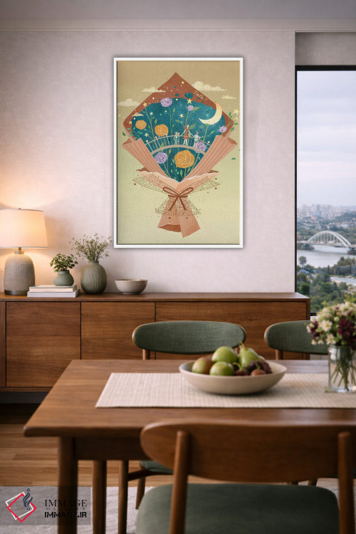 تابلو دکوراتیو دسته گل روز مادر اثر نوئل. تی - D6W