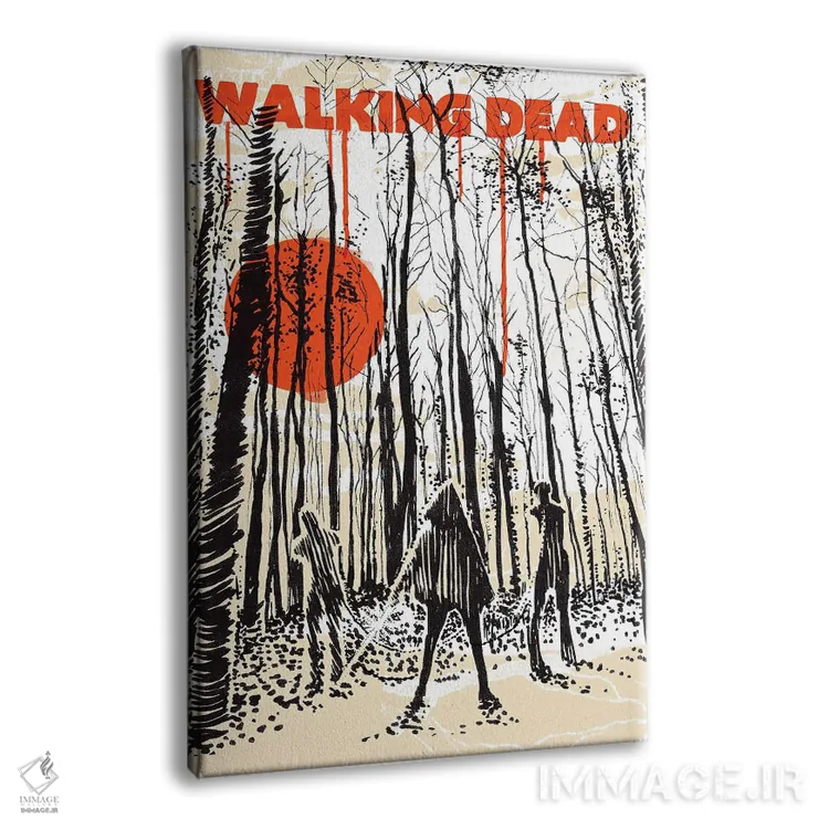 تابلو دکوراتیو هنر مجله هواداری مردگان متحرک اثر ۲ توست دیزاین - نمای پرسپکتیو محصول