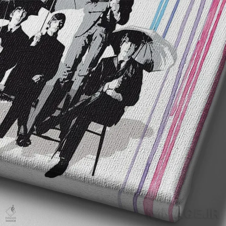 تابلو دکوراتیو پاپ آرت بیتلز اثر ۲ توست دیزاین - نمای نزدیک بافت بوم