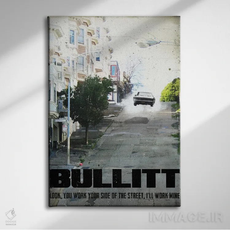 تابلو دکوراتیو هنر فیلم سفر بولیت اثر ۲ توست دیزاین - نمای روبهرو روی دیوار
