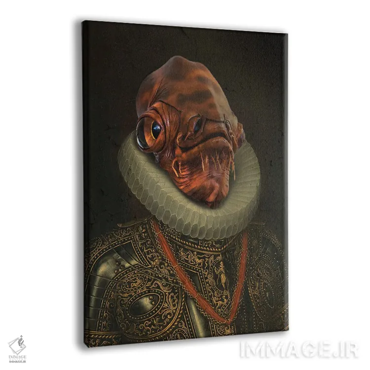 تابلو دکوراتیو سر آکبار کلاسیک اثر ۲ توست دیزاین - نمای پرسپکتیو محصول