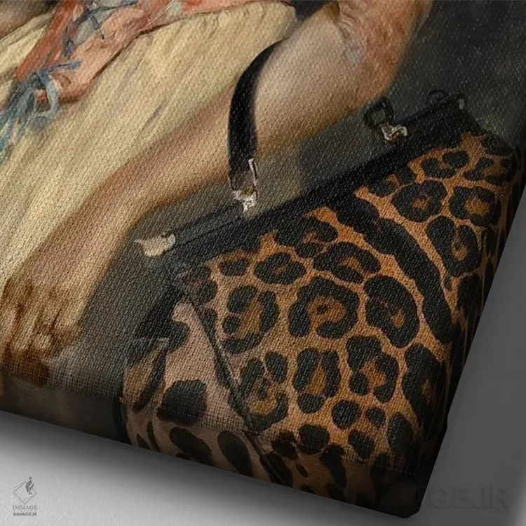 تابلو دکوراتیو نگرش استایل اثر ۲ توست دیزاین - نمای نزدیک بافت بوم