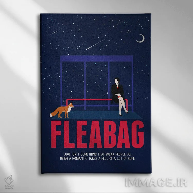 تابلو دکوراتیو هنر فلی بگ اثر ۲ توست دیزاین - نمای روبهرو روی دیوار