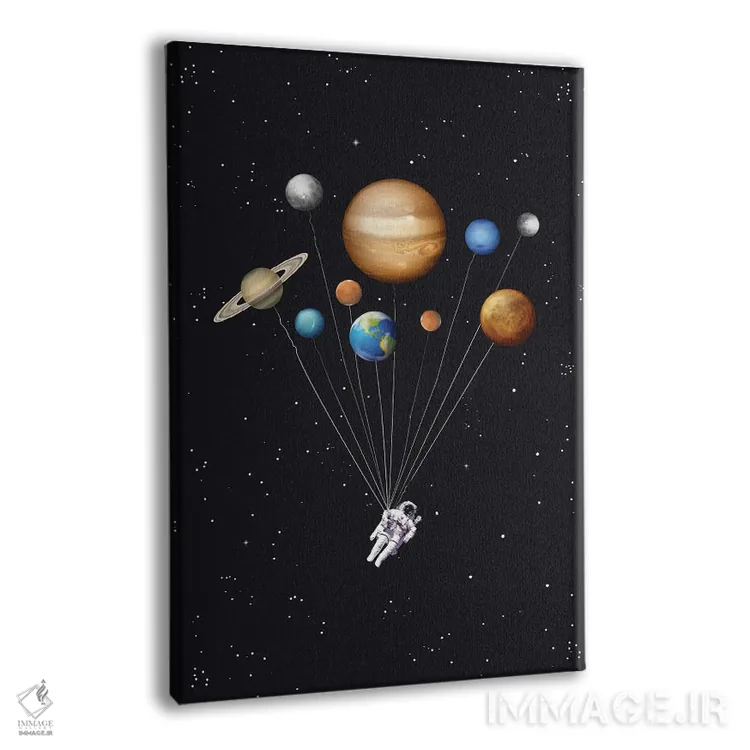 تابلو دکوراتیو مسافر فضایی اثر ۲ توست دیزاین - نمای پرسپکتیو محصول
