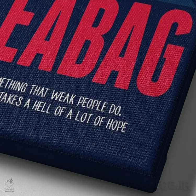 تابلو دکوراتیو هنر فلی بگ اثر ۲ توست دیزاین - نمای نزدیک بافت بوم