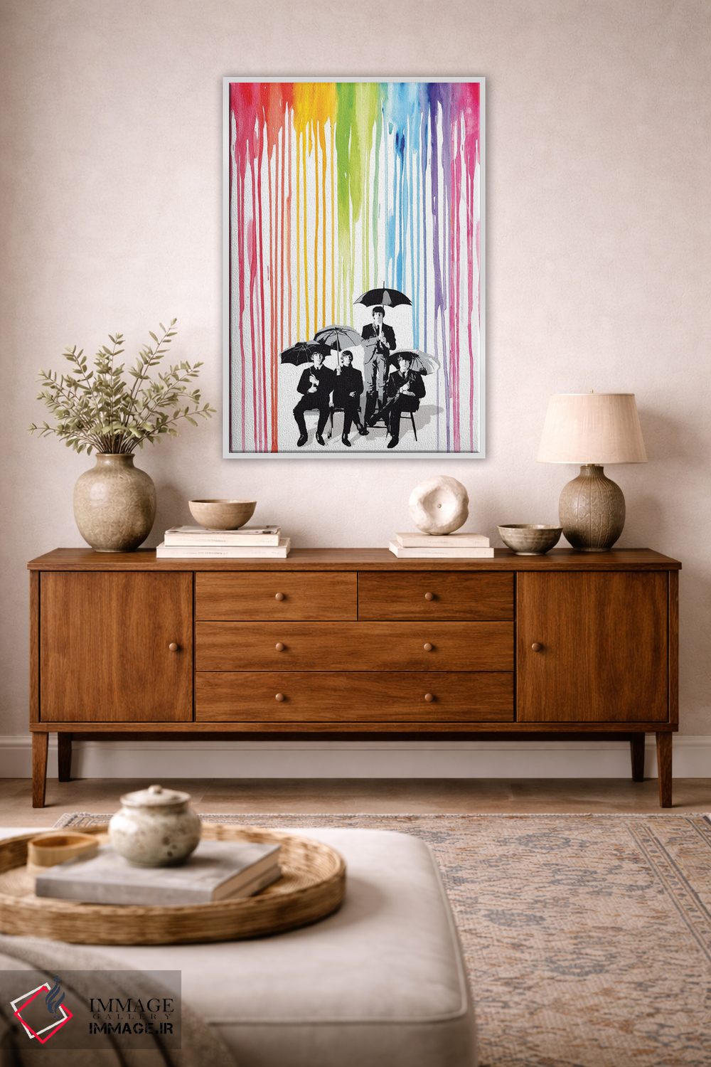 تابلو دکوراتیو پاپ آرت بیتلز اثر ۲ توست دیزاین - D2W