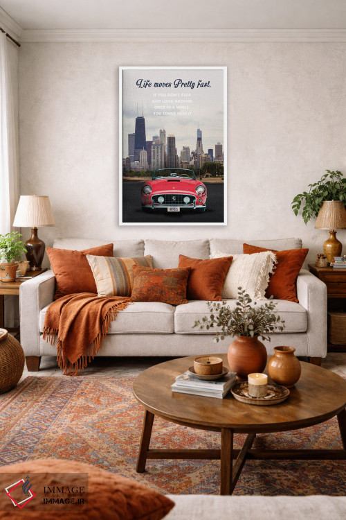 تابلو دکوراتیو هنر سفر فیلم روز تعطیل فریس بیولر اثر ۲ توست دیزاین - D1W