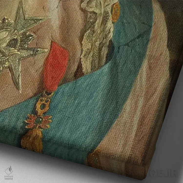 تابلو دکوراتیو سر بوبا کلاسیک اثر ۲ توست دیزاین - نمای نزدیک بافت بوم