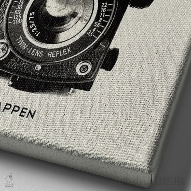 تابلو دکوراتیو جادو بیافرین اثر ۲ توست دیزاین - نمای نزدیک بافت بوم