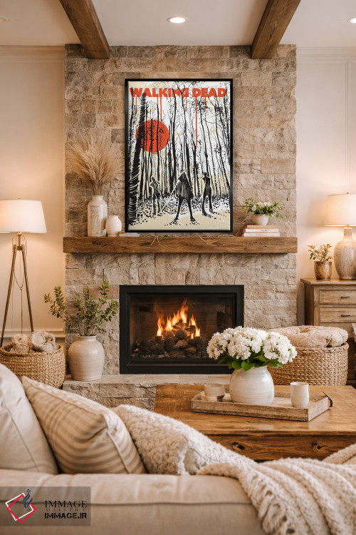 تابلو دکوراتیو هنر مجله هواداری مردگان متحرک اثر ۲ توست دیزاین - D1B