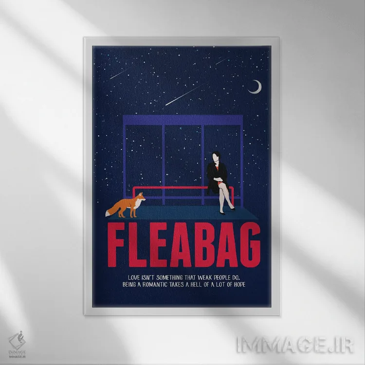 تابلو دکوراتیو هنر فلی بگ اثر ۲ توست دیزاین - نمای قابدار سفید