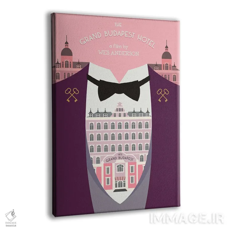 تابلو دکوراتیو هنر فیلم هتل بوداپست اثر ۲ توست دیزاین - نمای پرسپکتیو محصول