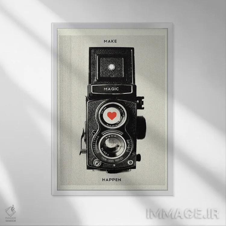 تابلو دکوراتیو جادو بیافرین اثر ۲ توست دیزاین - نمای قابدار سفید