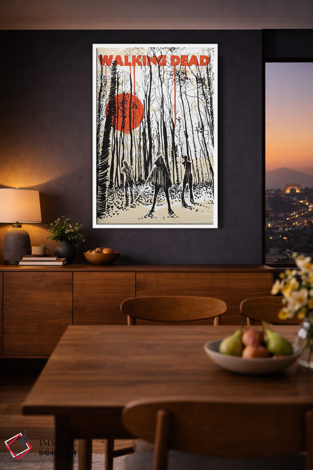 تابلو دکوراتیو هنر مجله هواداری مردگان متحرک اثر ۲ توست دیزاین - D3W