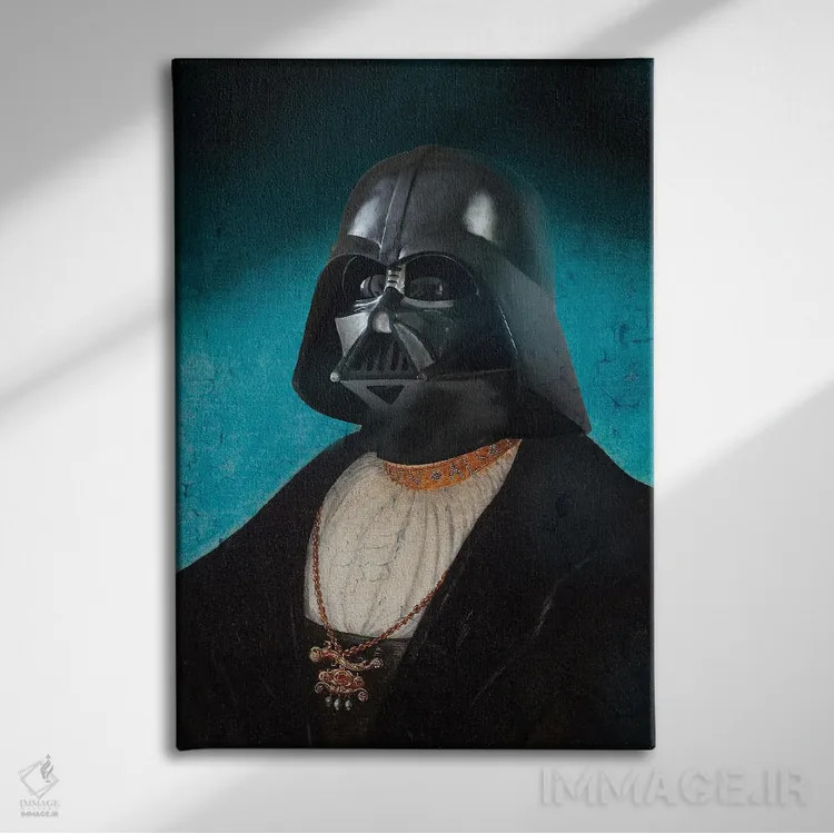 تابلو دکوراتیو سر ویدر کلاسیک اثر ۲ توست دیزاین - نمای روبهرو روی دیوار