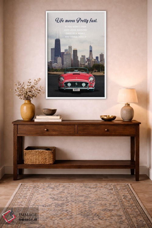 تابلو دکوراتیو هنر سفر فیلم روز تعطیل فریس بیولر اثر ۲ توست دیزاین - D2W