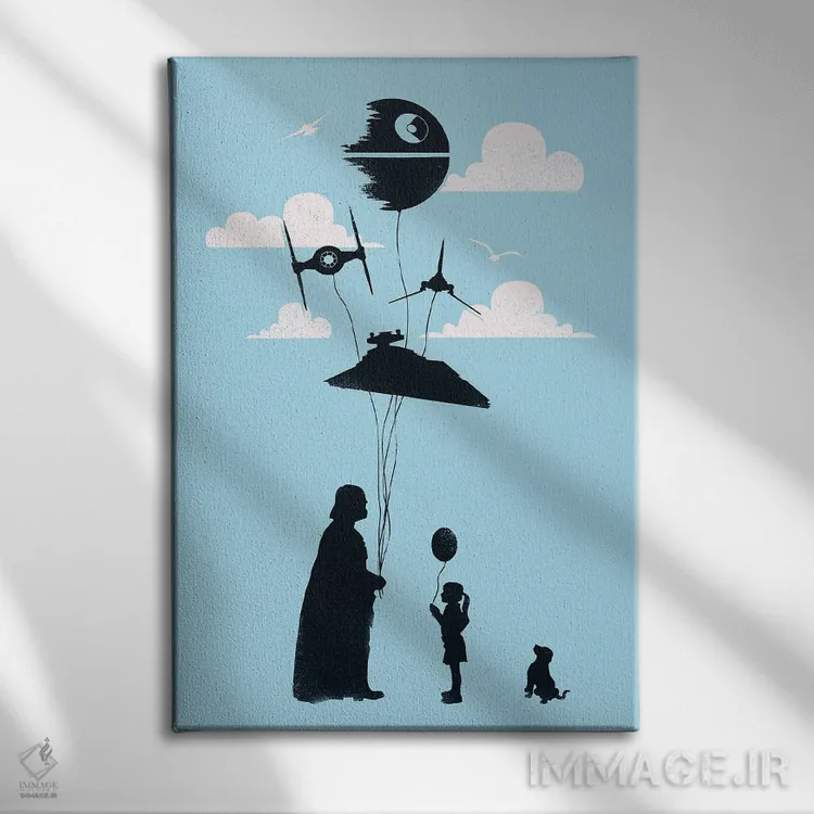 تابلو دکوراتیو هدیه ای برای تو اثر ۲ توست دیزاین - نمای روبهرو روی دیوار