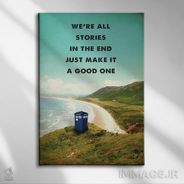 تابلو دکوراتیو هنر فیلم سفر دکتر هو اثر ۲ توست دیزاین - نمای روبهرو روی دیوار