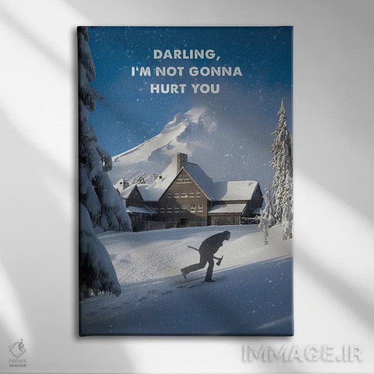 تابلو دکوراتیو جک تورنس اثر ۲ توست دیزاین - نمای روبهرو روی دیوار