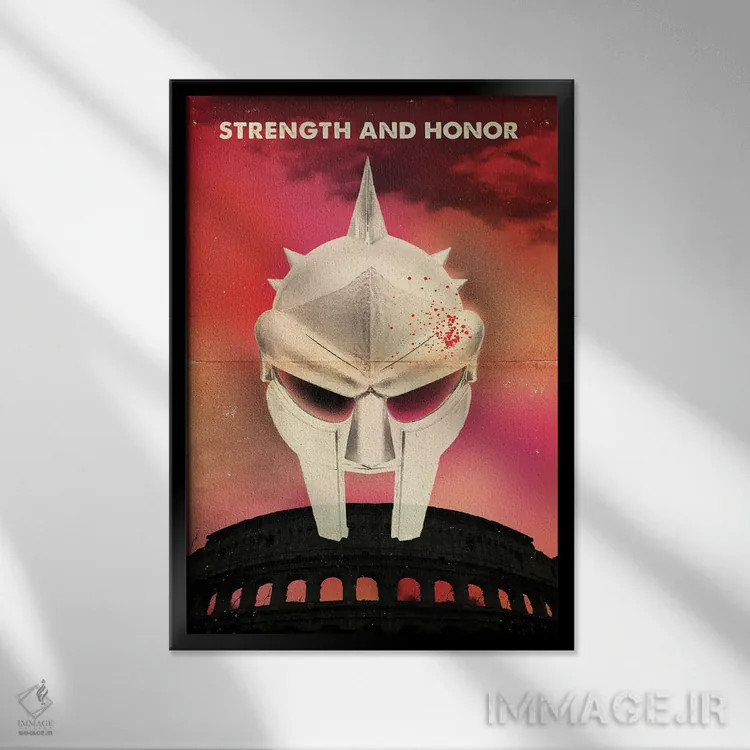 تابلو دکوراتیو هنر سفر فیلم گلادیاتور اثر ۲ توست دیزاین - نمای قابدار مشکی