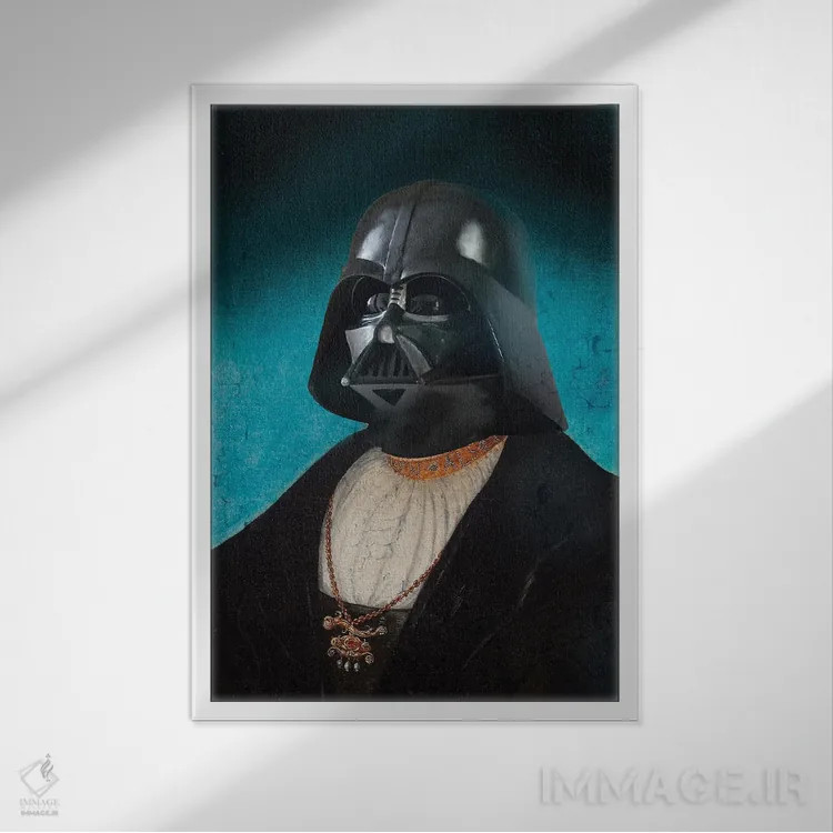 تابلو دکوراتیو سر ویدر کلاسیک اثر ۲ توست دیزاین - نمای قابدار سفید