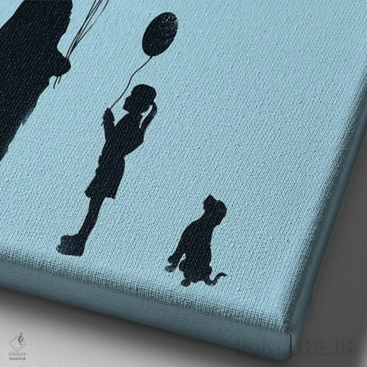 تابلو دکوراتیو هدیه ای برای تو اثر ۲ توست دیزاین - نمای نزدیک بافت بوم