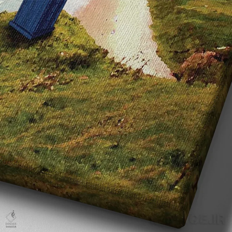 تابلو دکوراتیو هنر فیلم سفر دکتر هو اثر ۲ توست دیزاین - نمای نزدیک بافت بوم