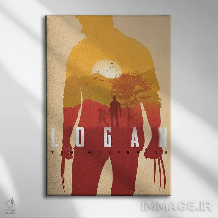 تابلو دکوراتیو لوگان اثر ۲ توست دیزاین - نمای روبهرو روی دیوار