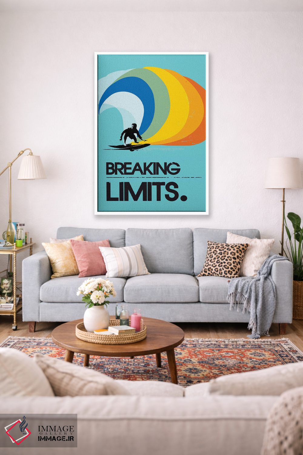 تابلو دکوراتیو هنر موج سواری فراتر از مرزها اثر ۲ توست دیزاین - D1W