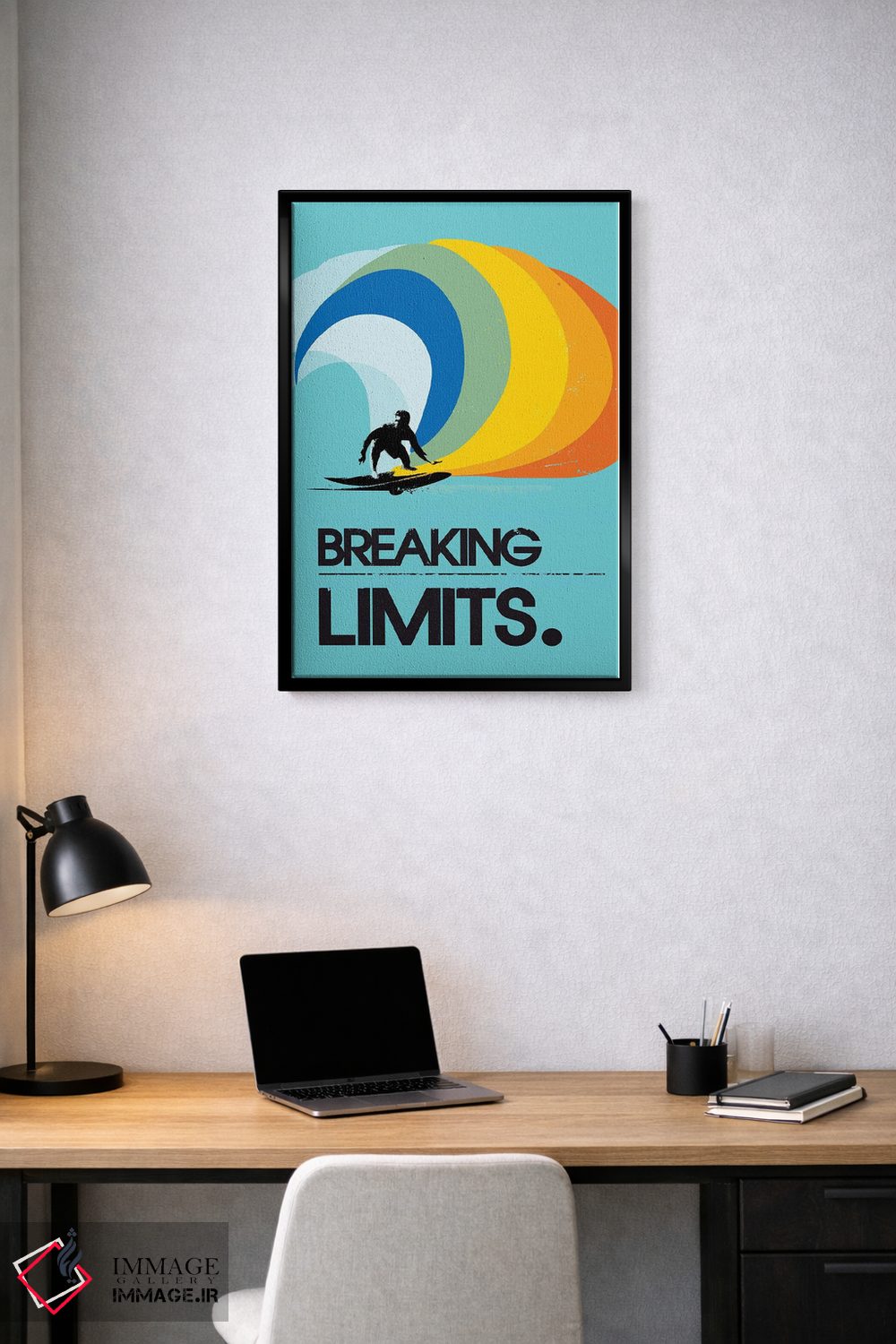 تابلو دکوراتیو هنر موج سواری فراتر از مرزها اثر ۲ توست دیزاین - D2B